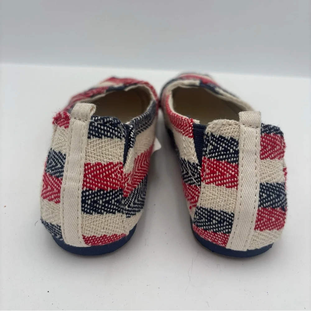 Mad‎ Love Striped Red and Navy Flats
